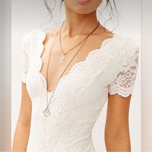 Kimchi Blue Cream Lace Detail Top